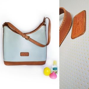 Rare Dooney Cabriolet Vintage Aqua Bucket Purse